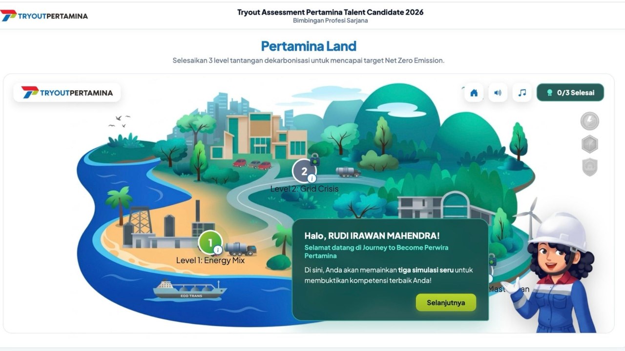 Simulator Game Net Zero Pertamina Land Dekarbonisasi
